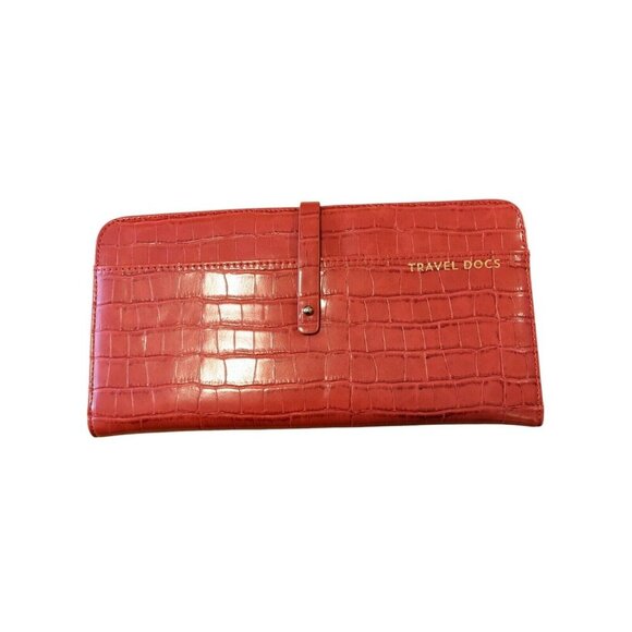Love & Lore Accessories - Love and Lore Vegan Faux Leather Travel Wallet Document Holder Pouch Case